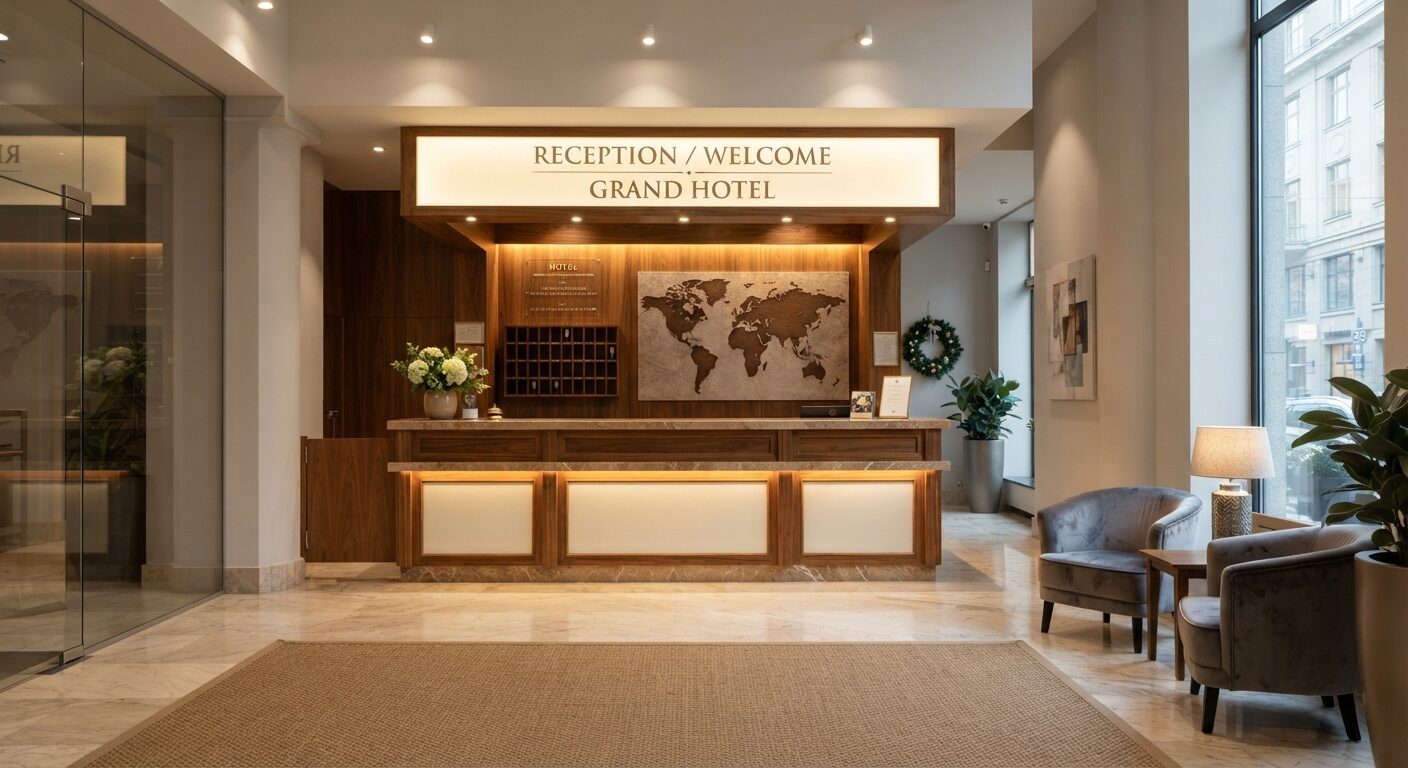 Hotel-Empfang